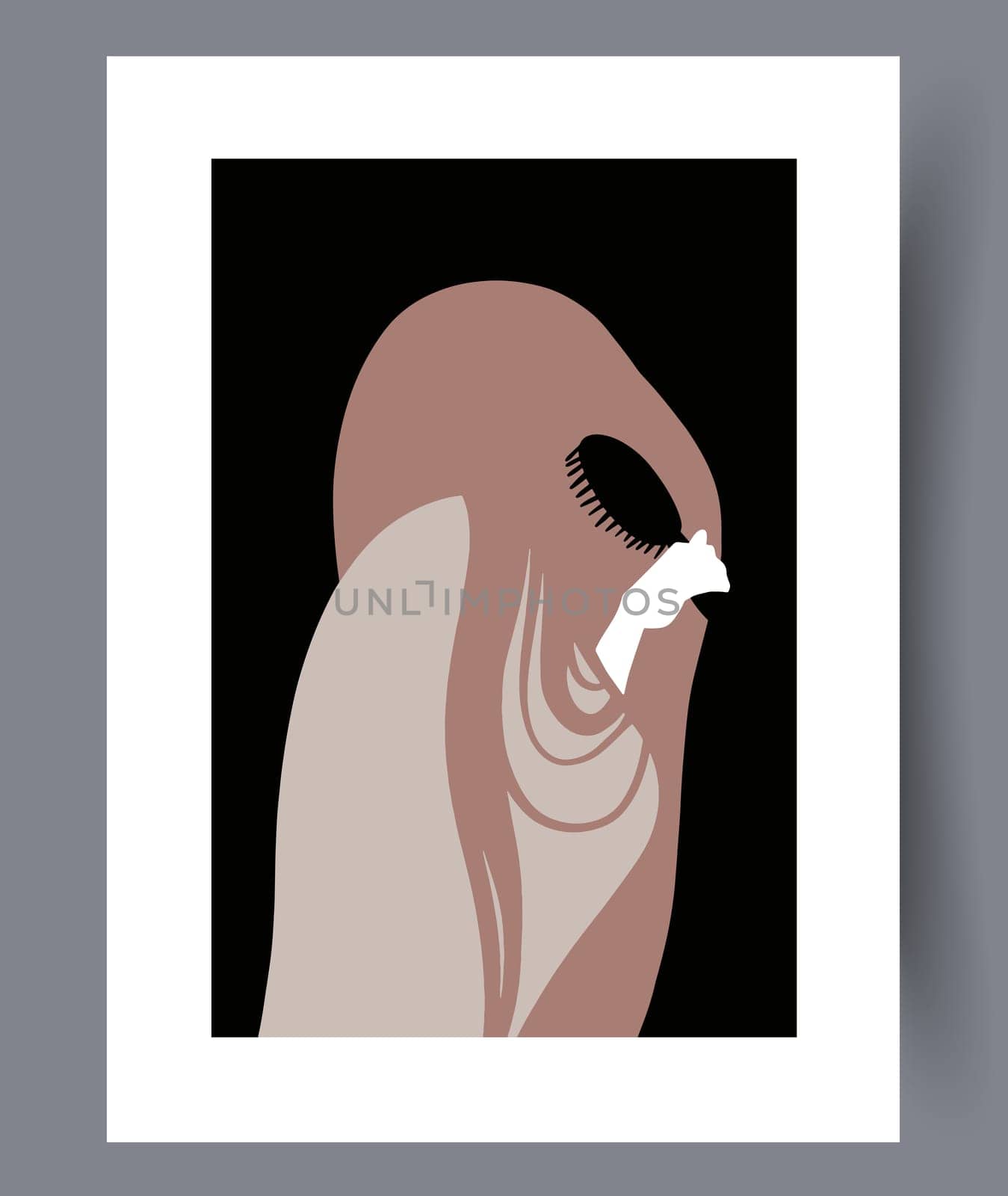 Scandinavian abstract vector print set. Minimalistic abstract wall art background for print. Scandinavian vector style.