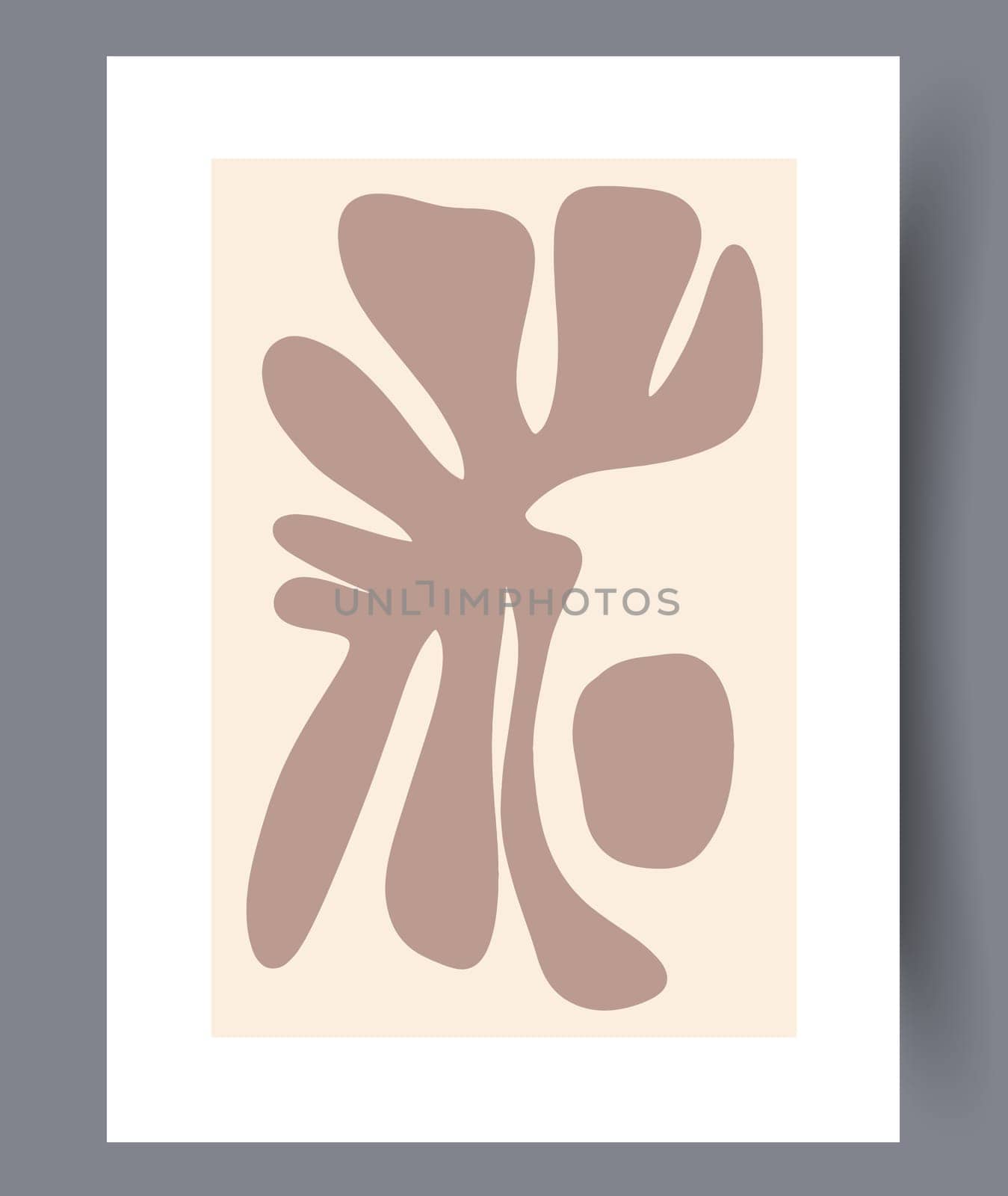 Scandinavian abstract vector print set. Minimalistic abstract wall art background for print. Scandinavian vector style.