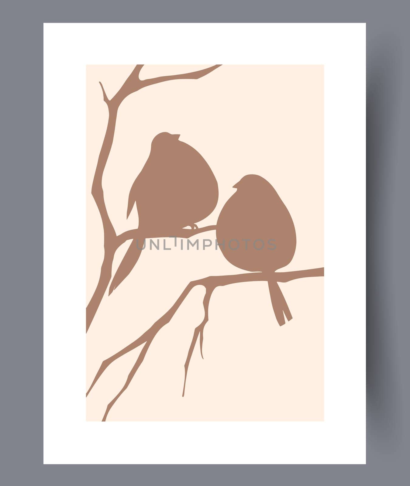 Scandinavian abstract vector print set. Minimalistic abstract wall art background for print. Scandinavian vector style.
