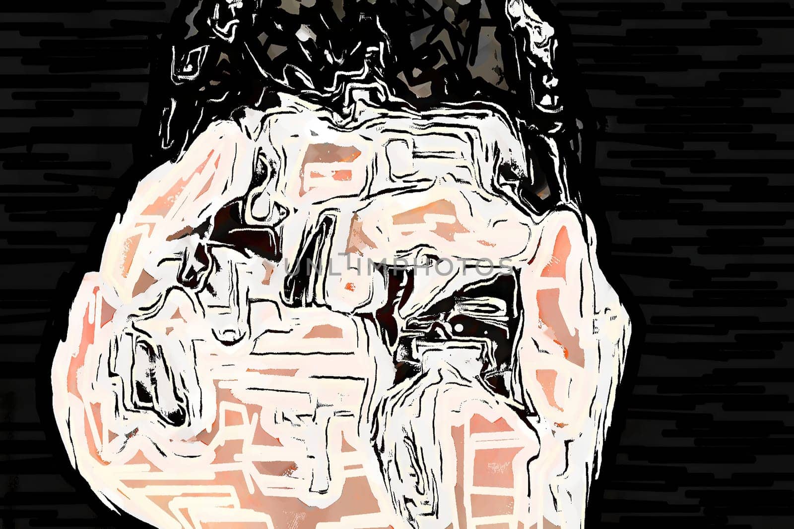 Artwork of abstract composition made with shapes and elements,Artwork of abstract composition made with shapes and elements