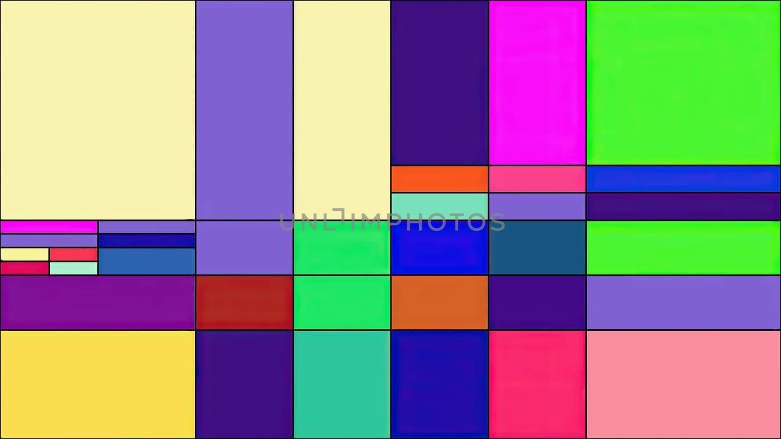 Colorful rectangles mondrian style art illustration