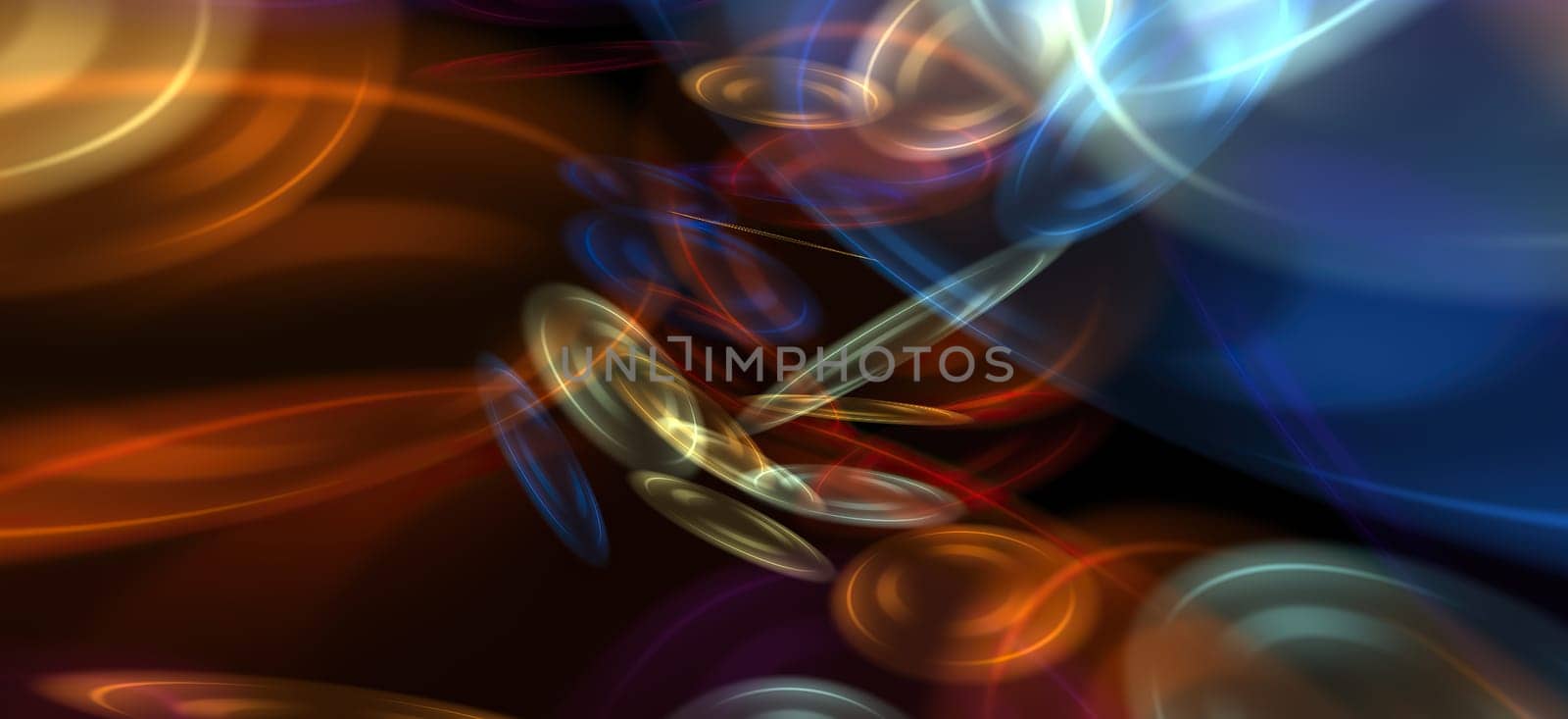 Shining Lights And Spheres Background