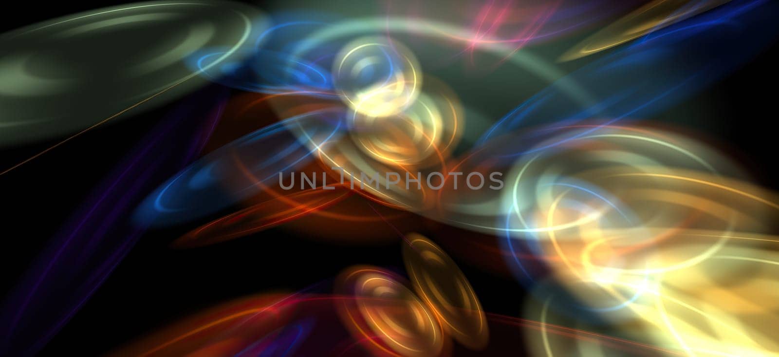 Shining Lights And Spheres Background