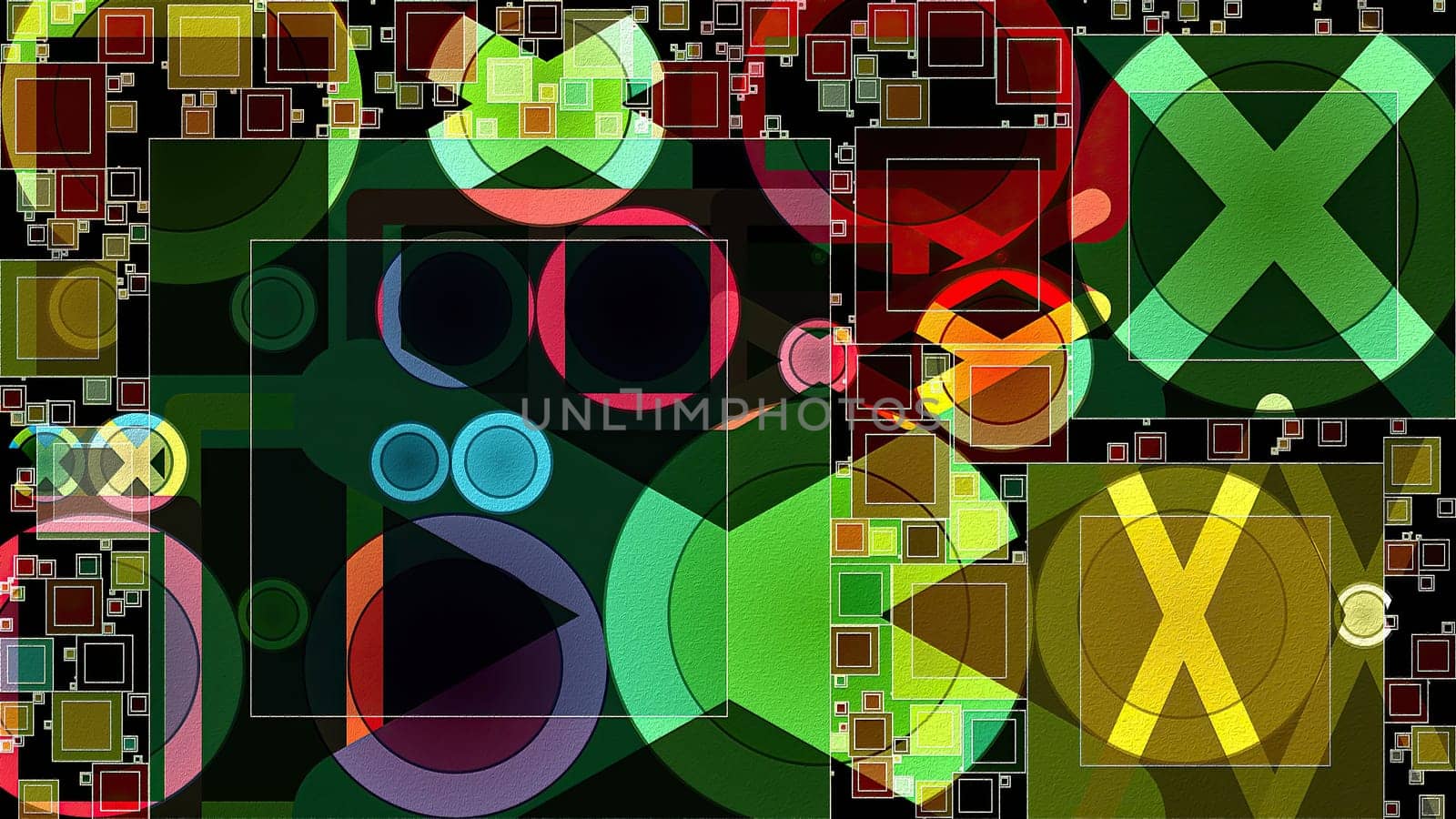 Artwork of abstract composition made with geometrical shapes and elements,Artwork of abstract composition made with geometrical shapes and elements