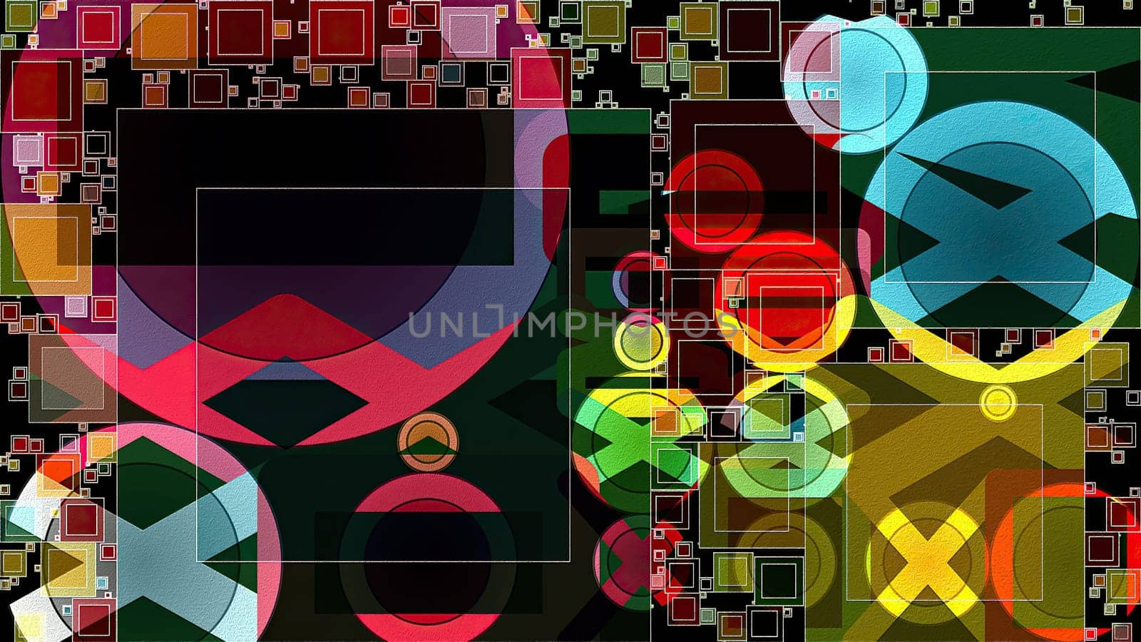 Artwork of abstract composition made with geometrical shapes and elements,Artwork of abstract composition made with geometrical shapes and elements