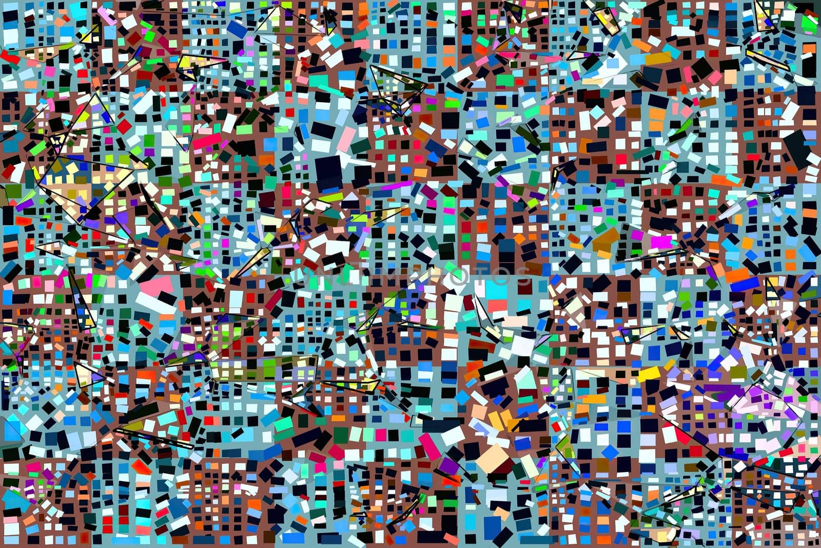 Artwork of abstract composition made with geometrical shapes and elements,Artwork of abstract composition made with geometrical shapes and elements