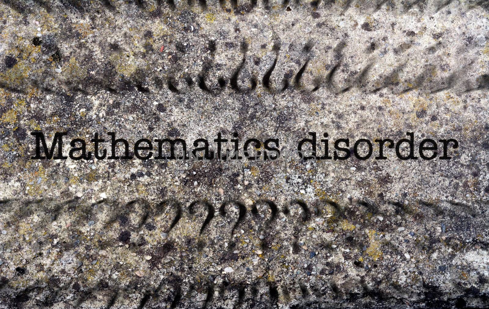 Mathematic disorder concept on grunge background