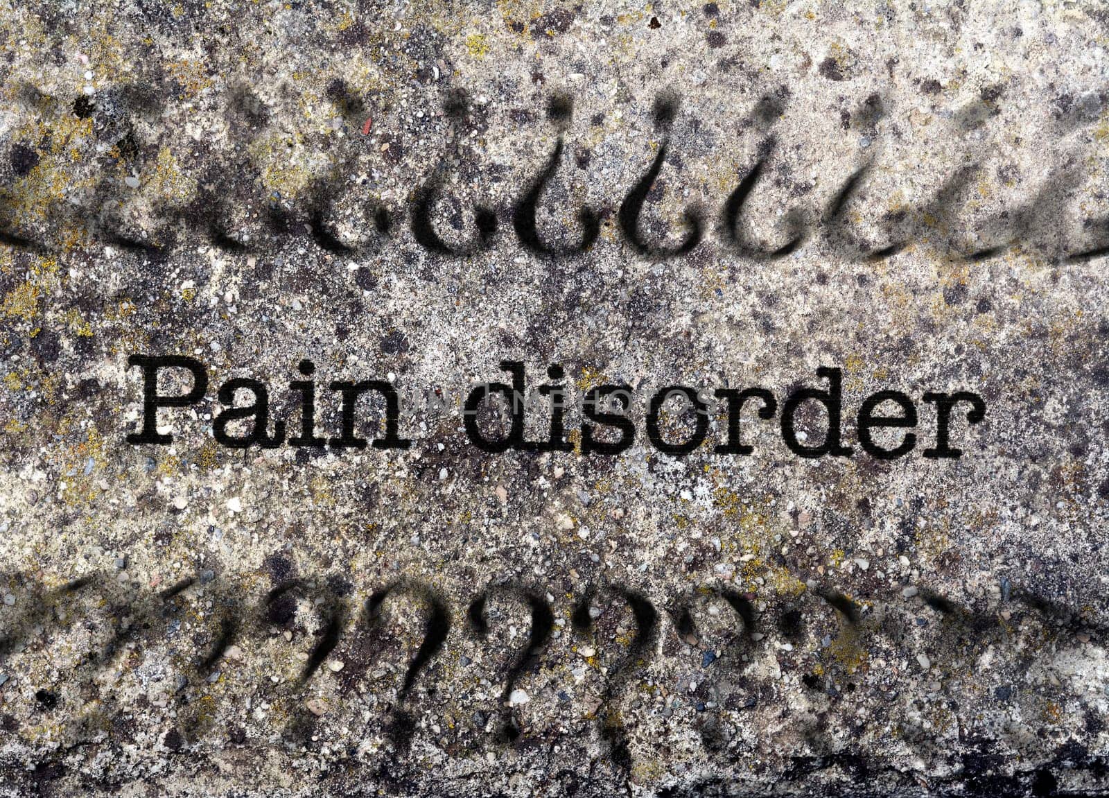Pain disorder grunge concept
