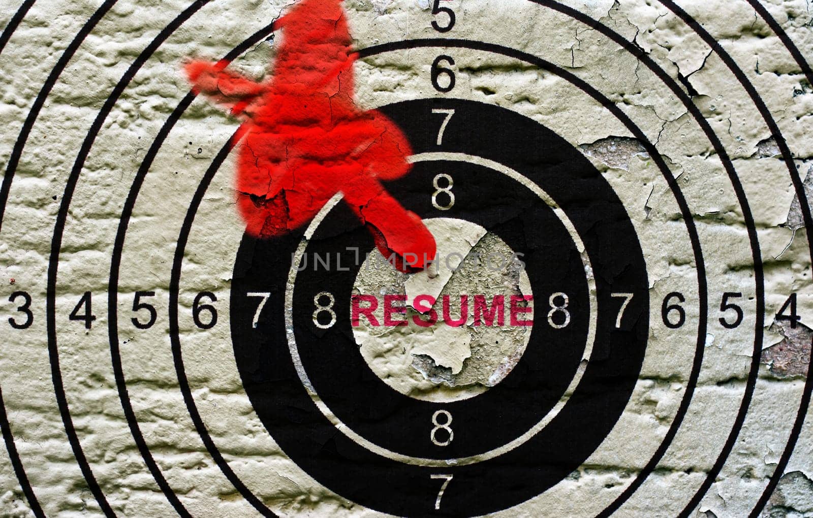 Resume target grunge concept