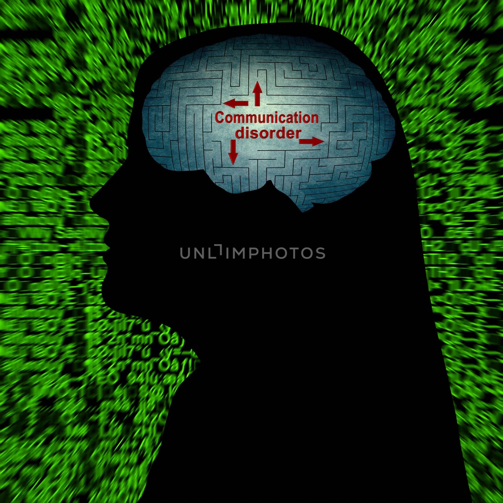 Communication disorder concept