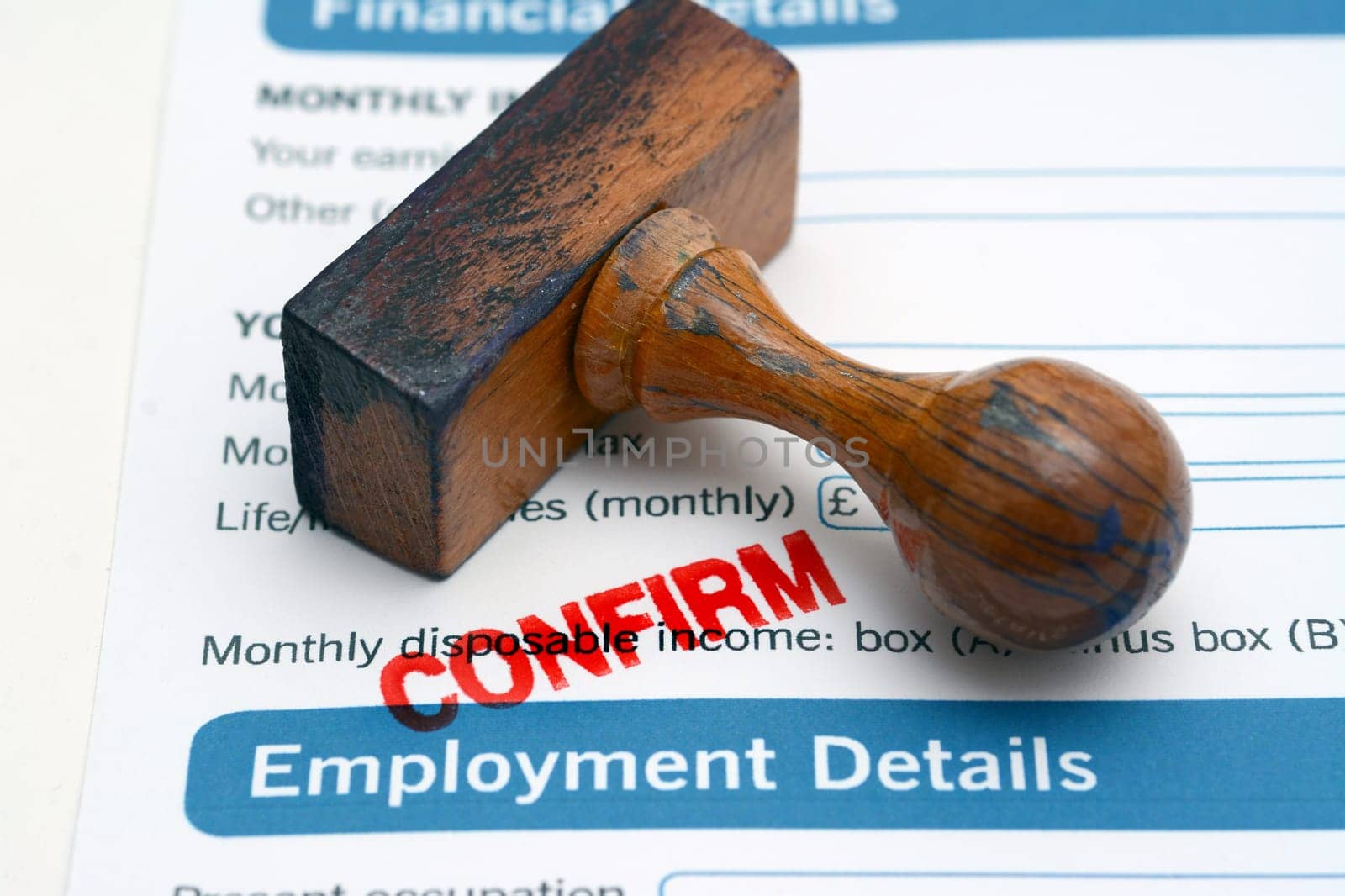 Employment form confirm