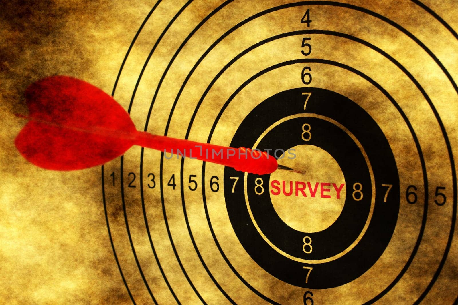 Survey target on grunge background