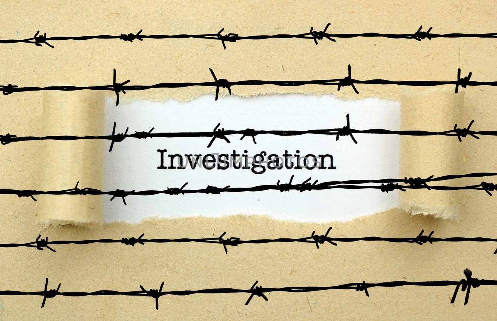 Investigation text against barbwire
