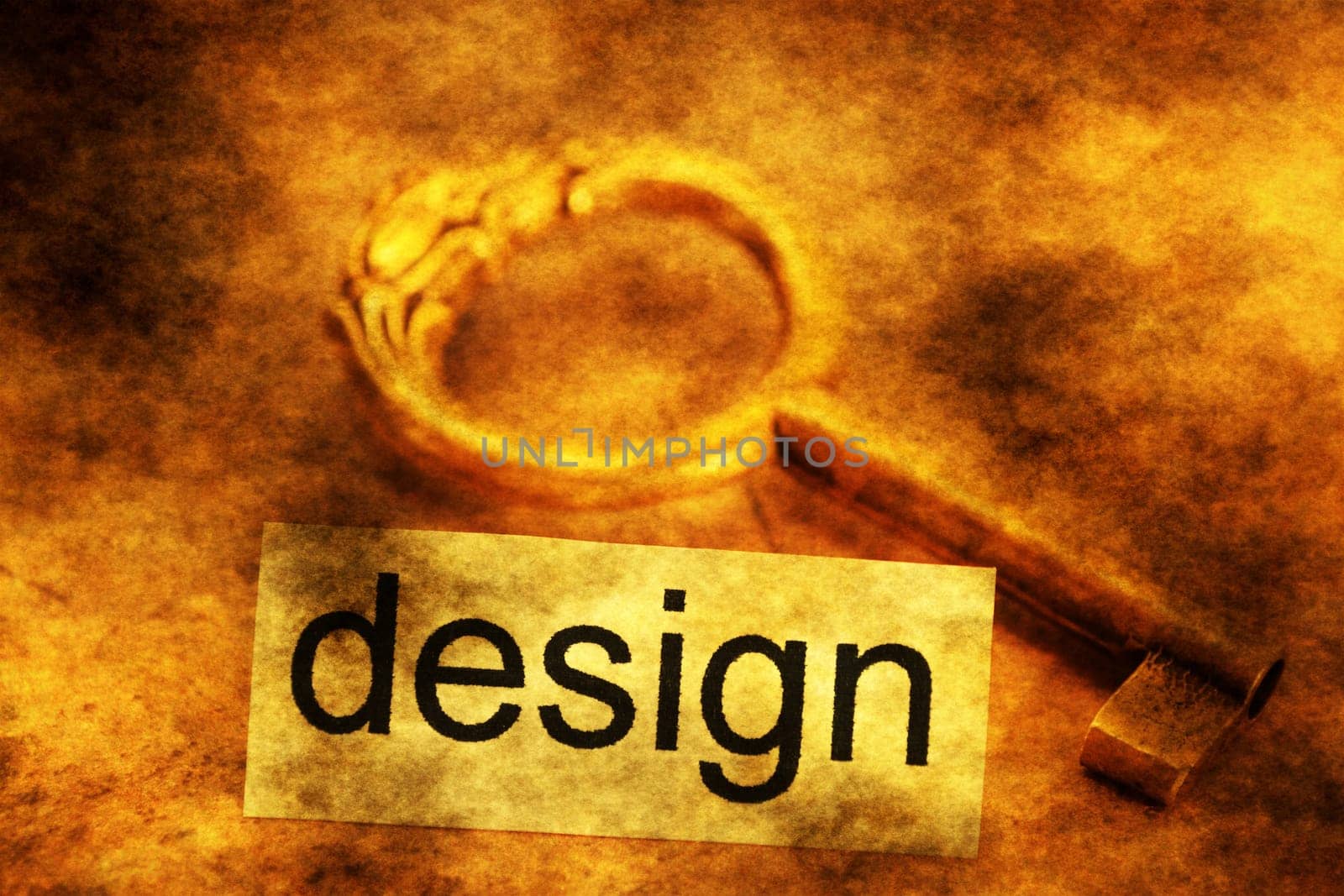 Design tag and old key