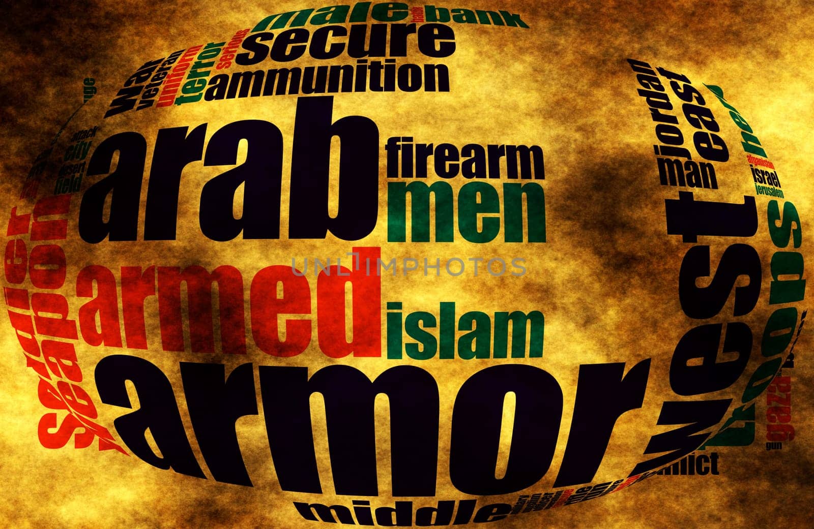 Military word cloud grunge concept