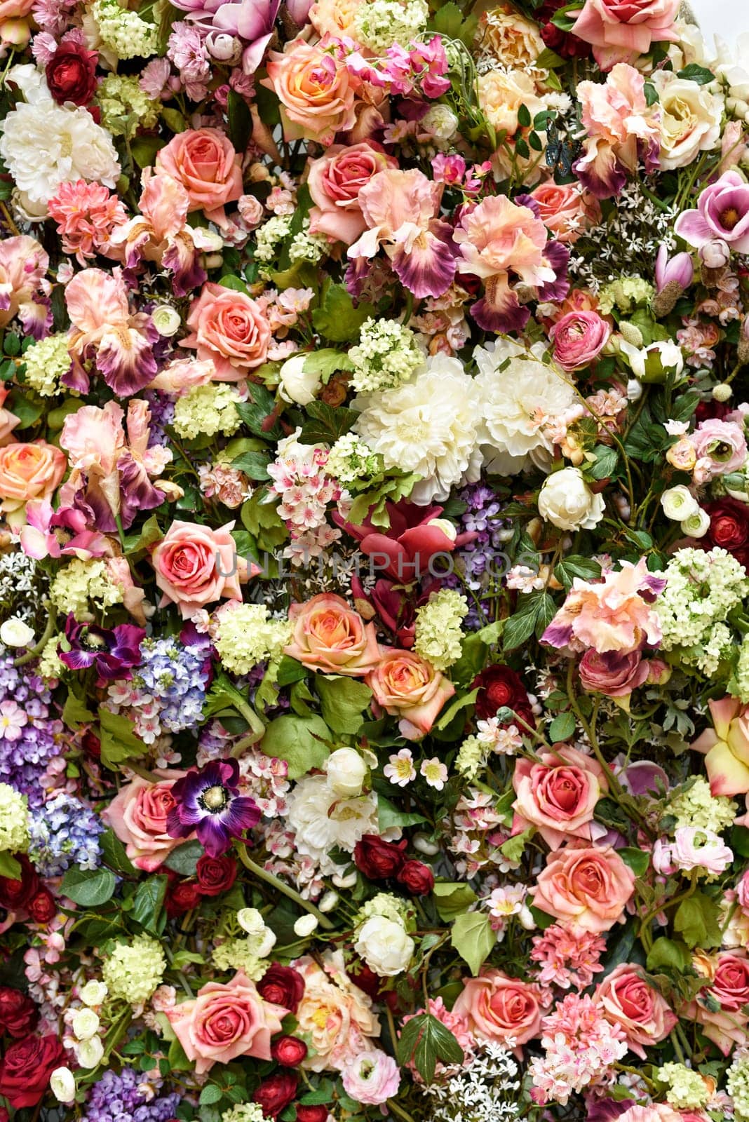 Beautiful spring flowers arrangement background