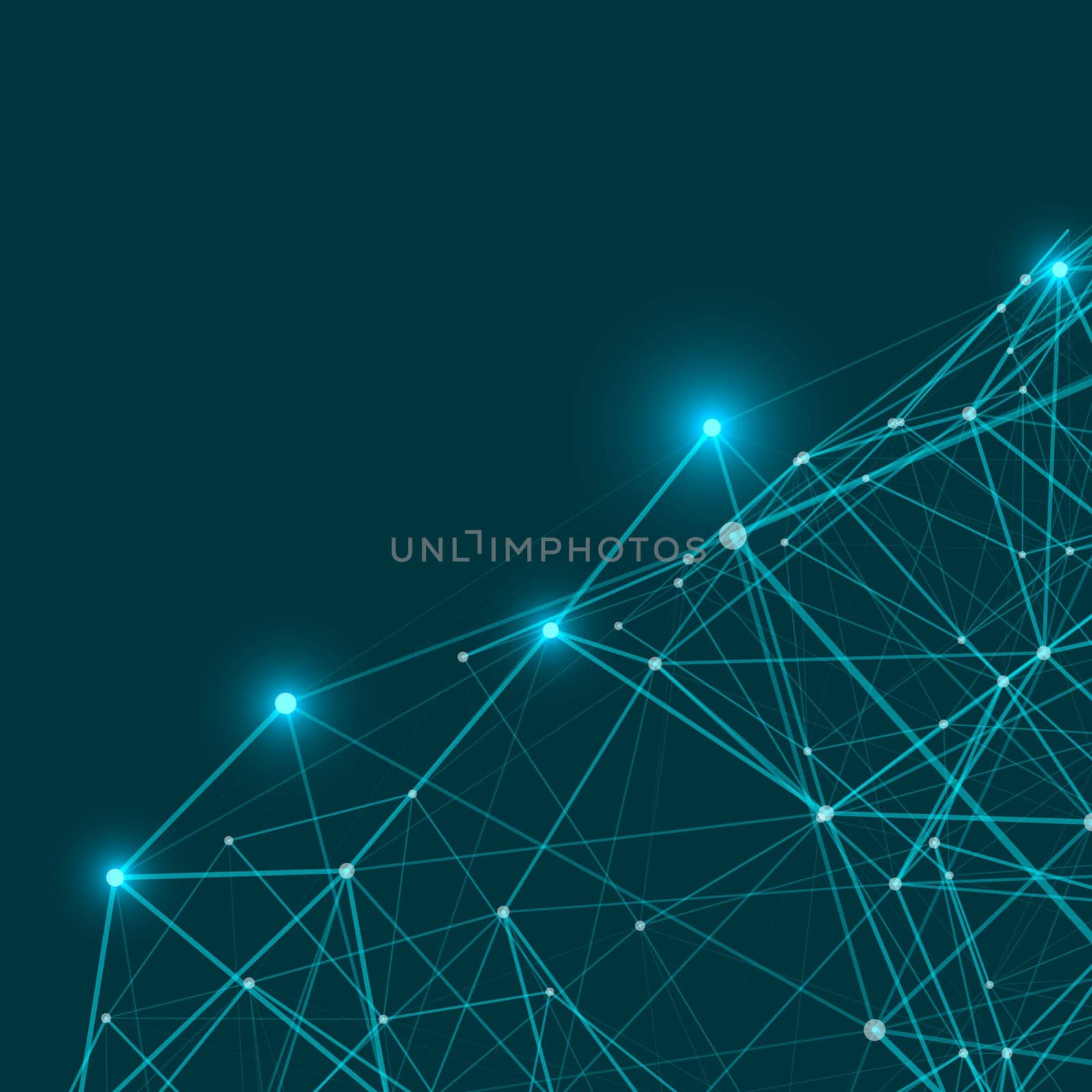 Abstract design connecting dots and lines. Digital technology concept, for website