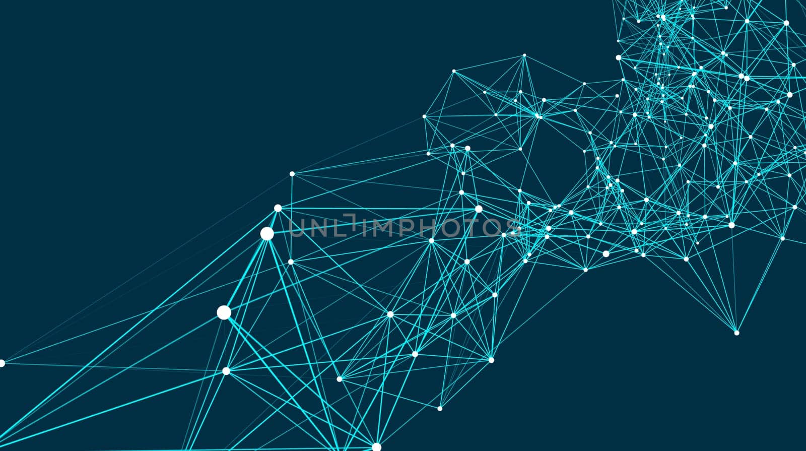Abstract connections are in space. Background with connecting dots and lines. Connection structure. Vector illustration