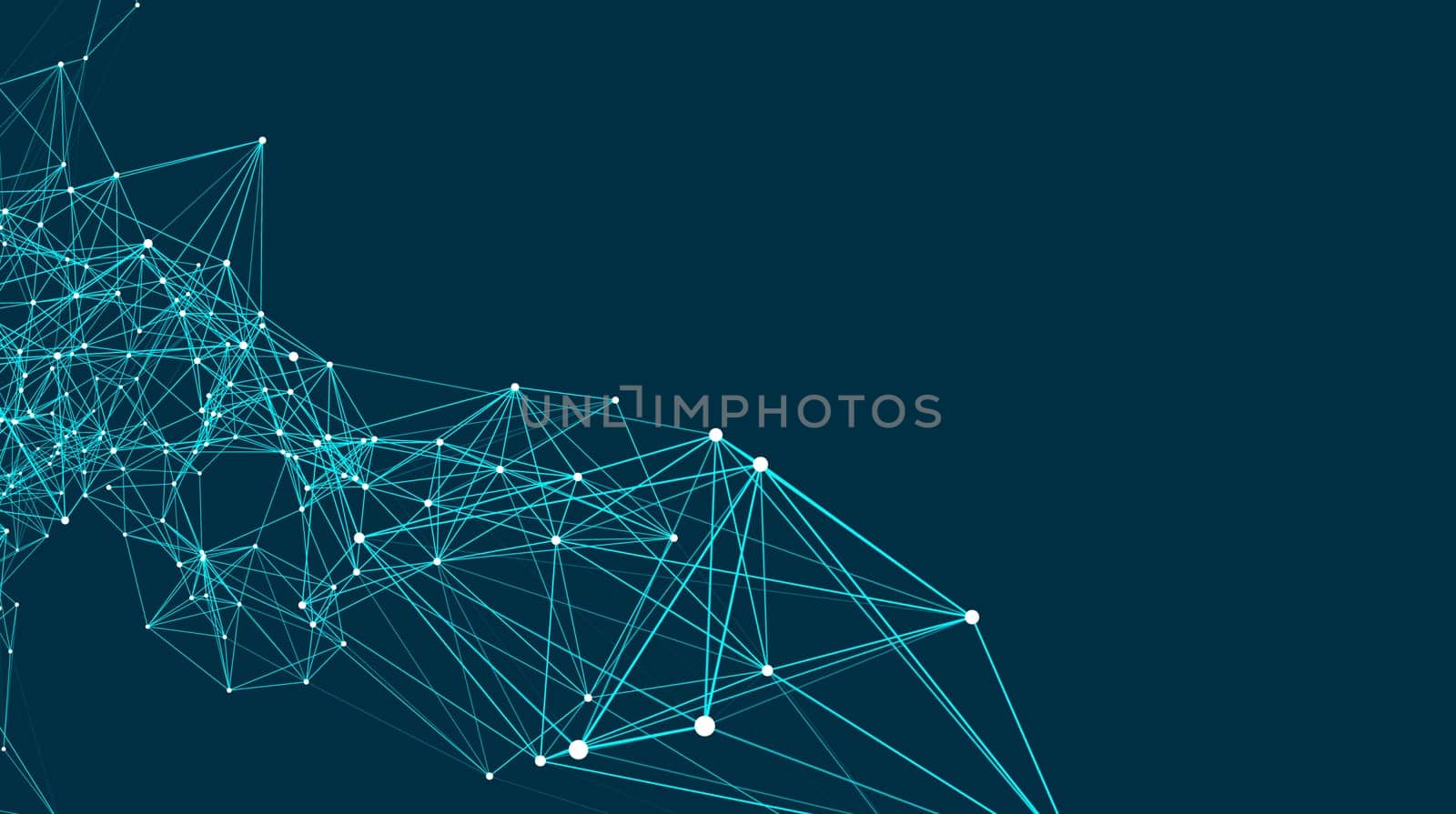 Abstract connections are in space. Background with connecting dots and lines. Connection structure. Vector illustration
