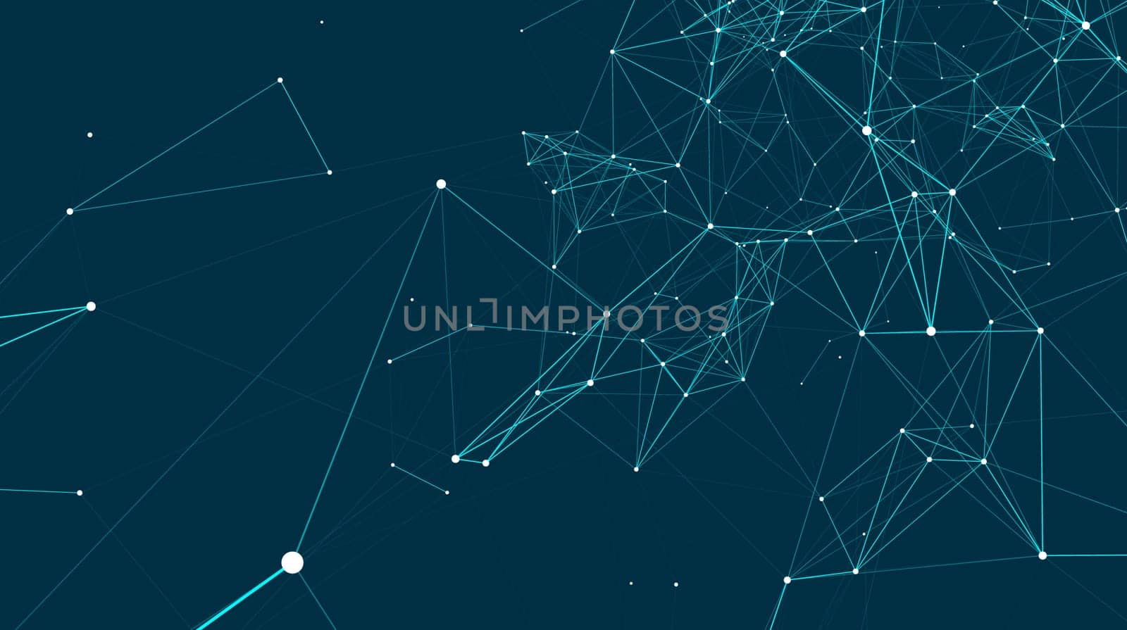 Abstract connections are in space. Background with connecting dots and lines. Connection structure. Vector illustration