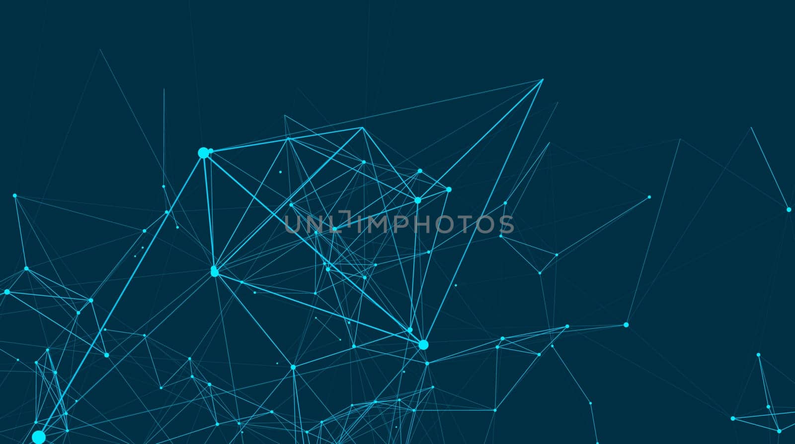 Abstract connections are in space. Background with connecting dots and lines. Connection structure. Vector illustration