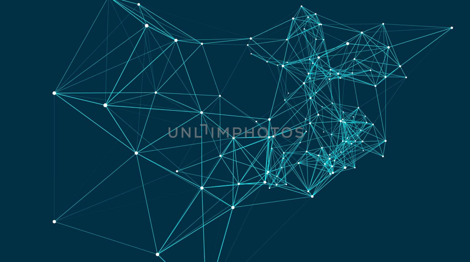 Abstract connections are in space. Background with connecting dots and lines. Connection structure. Vector illustration