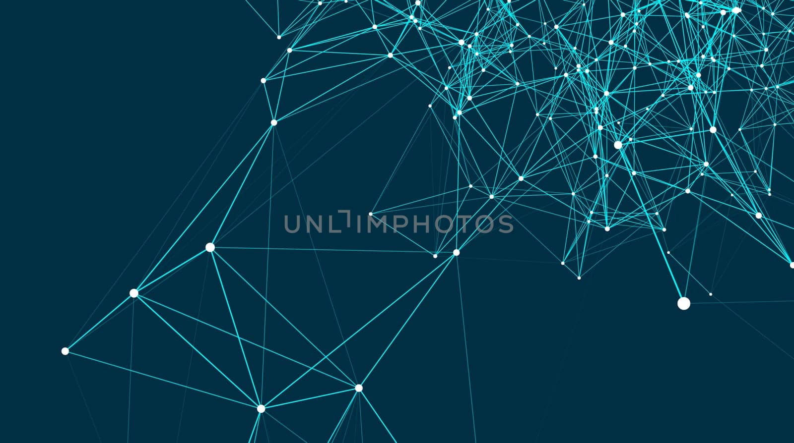 Abstract connections are in space. Background with connecting dots and lines. Connection structure. Vector illustration