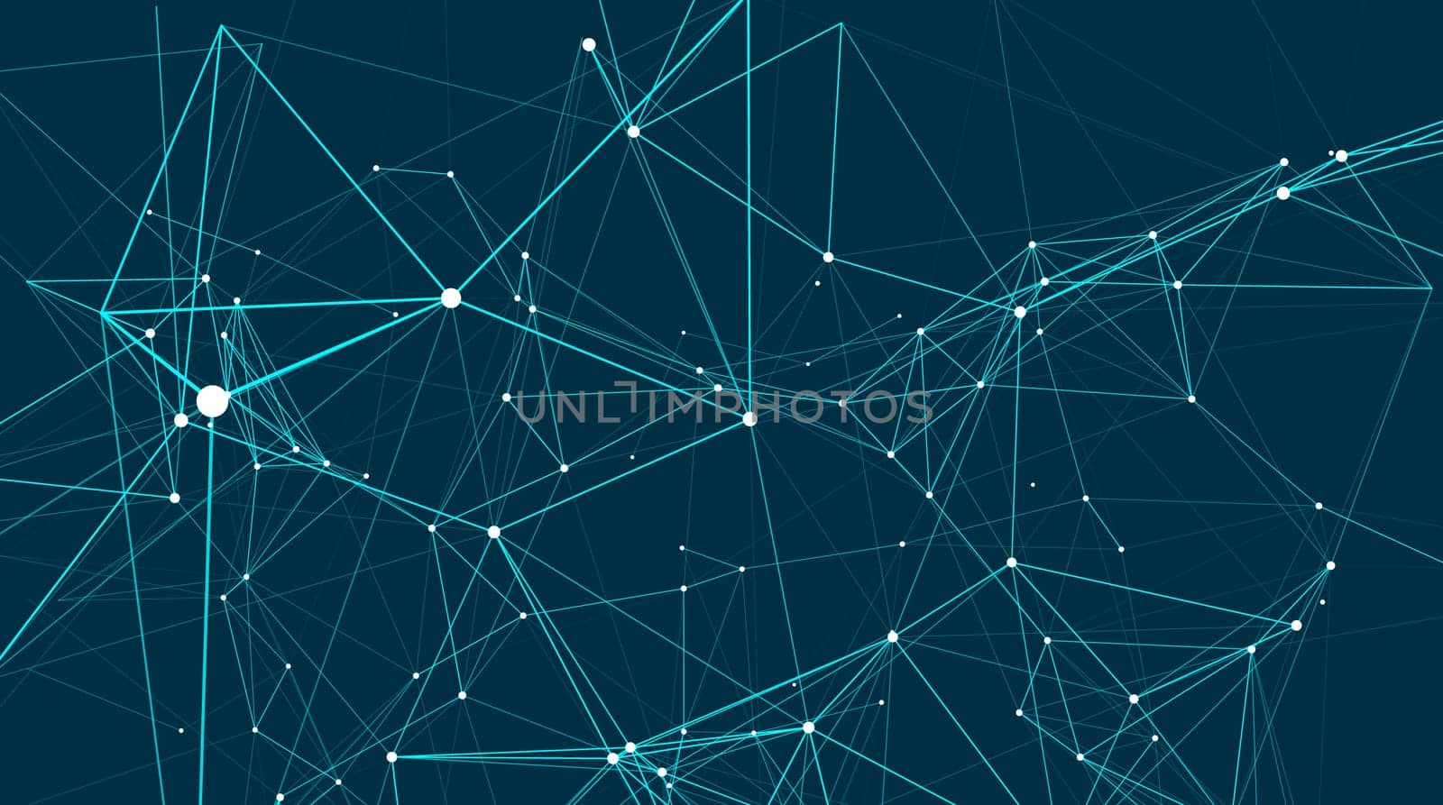Abstract connections are in space. Background with connecting dots and lines. Connection structure. Vector illustration