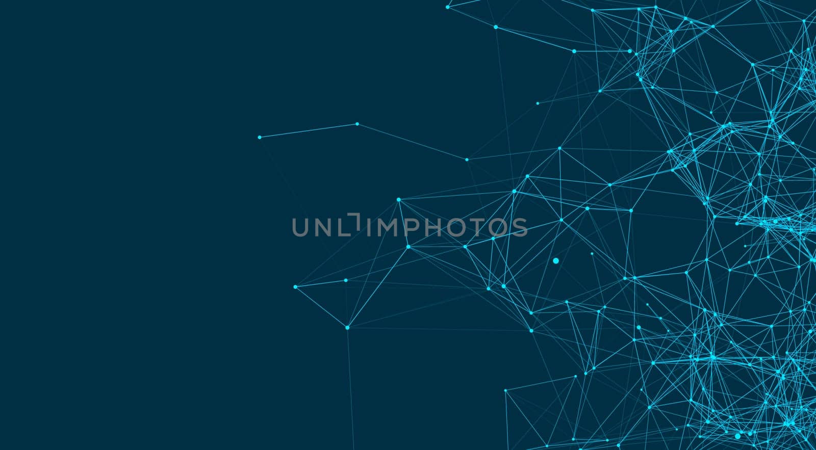 Abstract connections are in space. Background with connecting dots and lines. Connection structure. Vector illustration