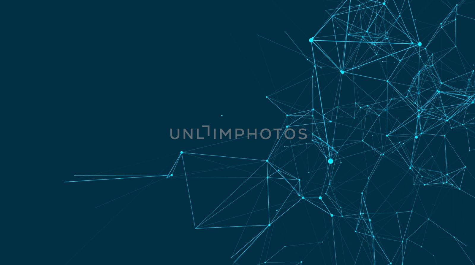 Abstract connections are in space. Background with connecting dots and lines. Connection structure. Vector illustration