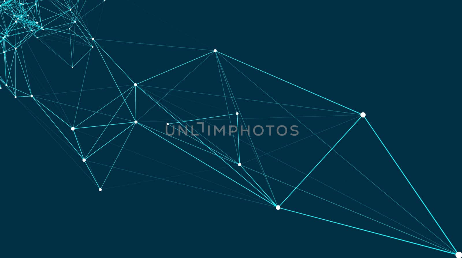 Abstract connections are in space. Background with connecting dots and lines. Connection structure. Vector illustration
