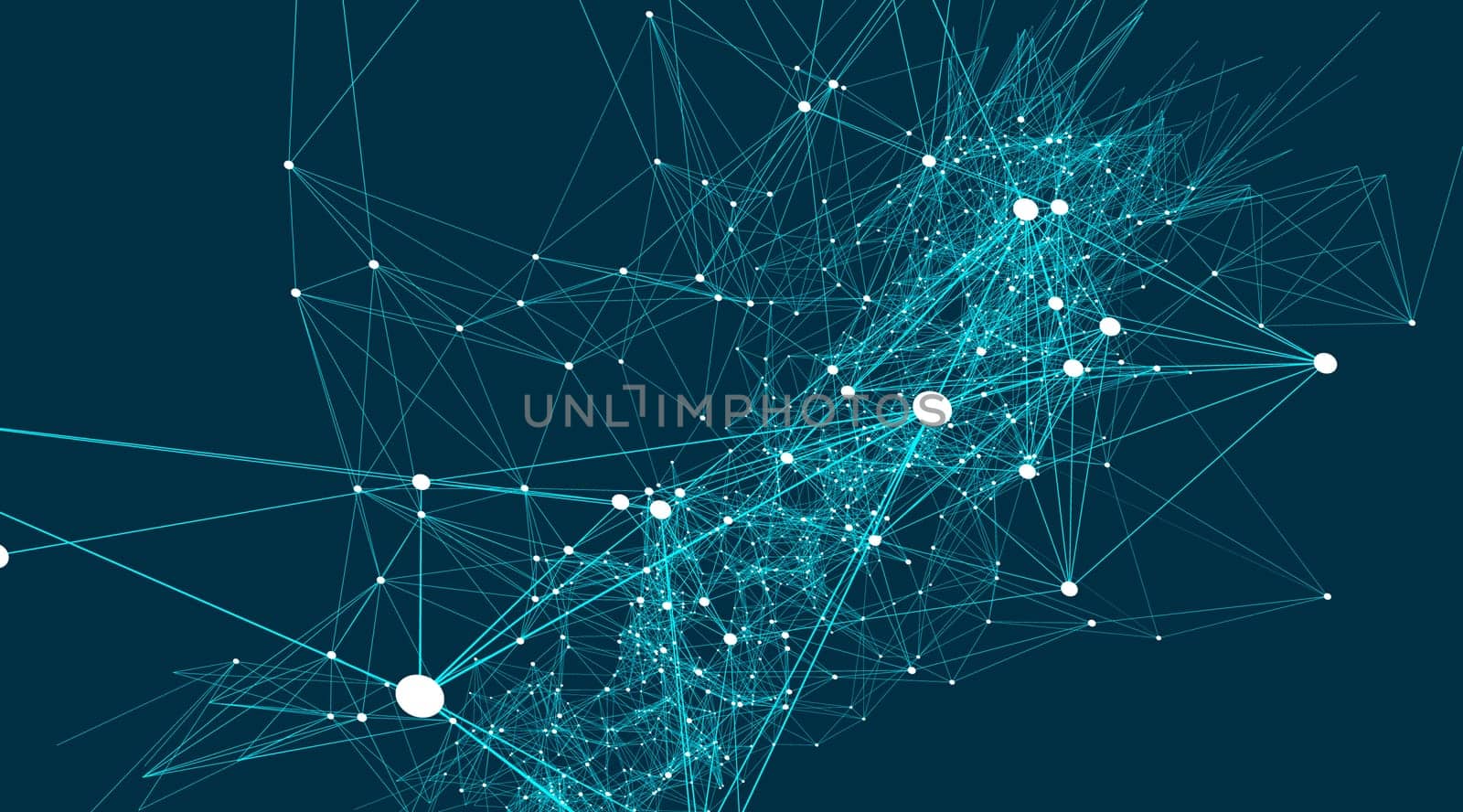 Abstract connections are in space. Background with connecting dots and lines. Connection structure. Vector illustration