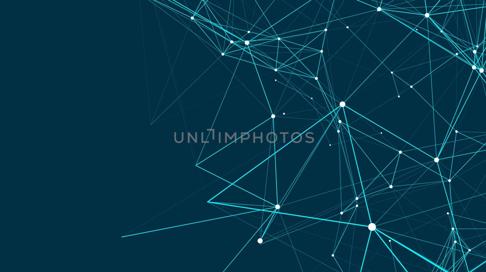 Abstract connections are in space. Background with connecting dots and lines. Connection structure. Vector illustration