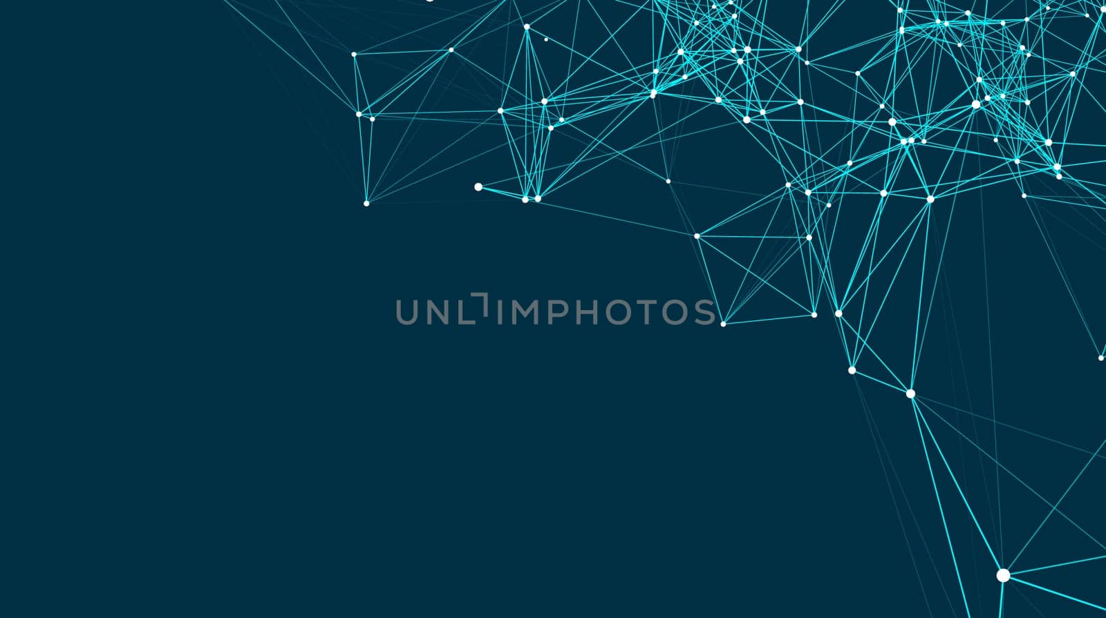 Abstract connections are in space. Background with connecting dots and lines. Connection structure. Vector illustration