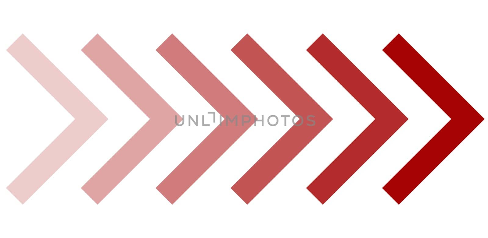 Direction right: Red gradient banner arrow