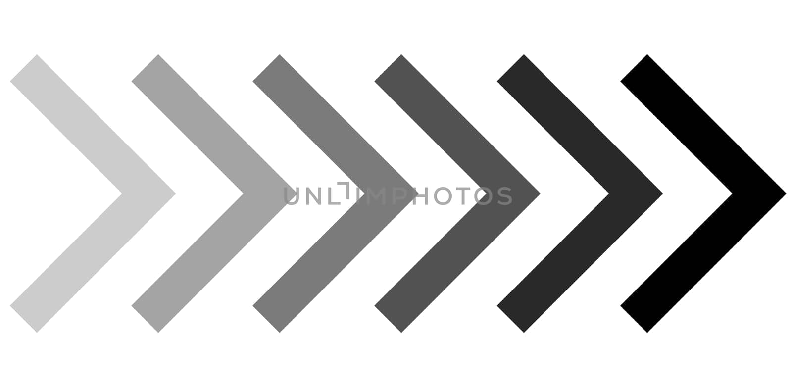 Direction right: Black gradient banner arrow