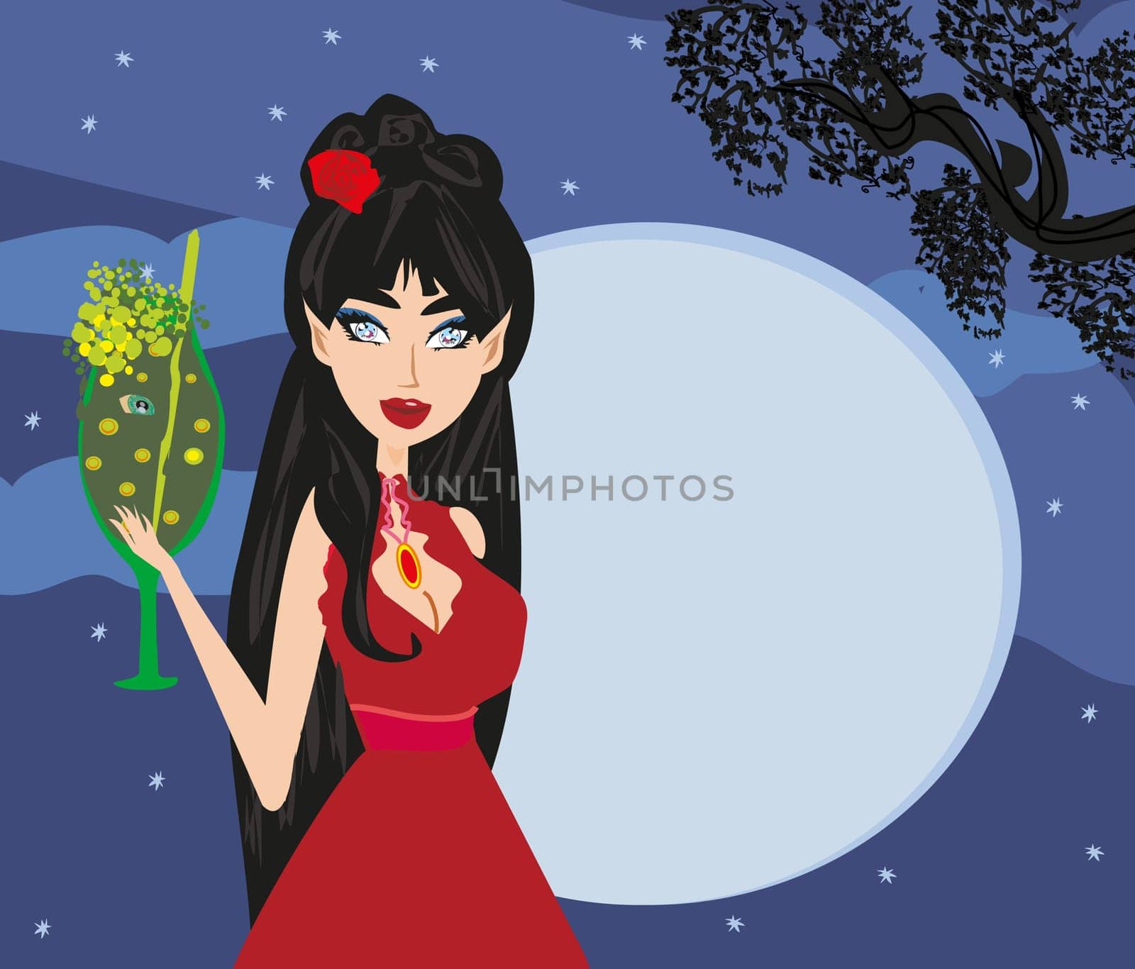 Cute witch on a party