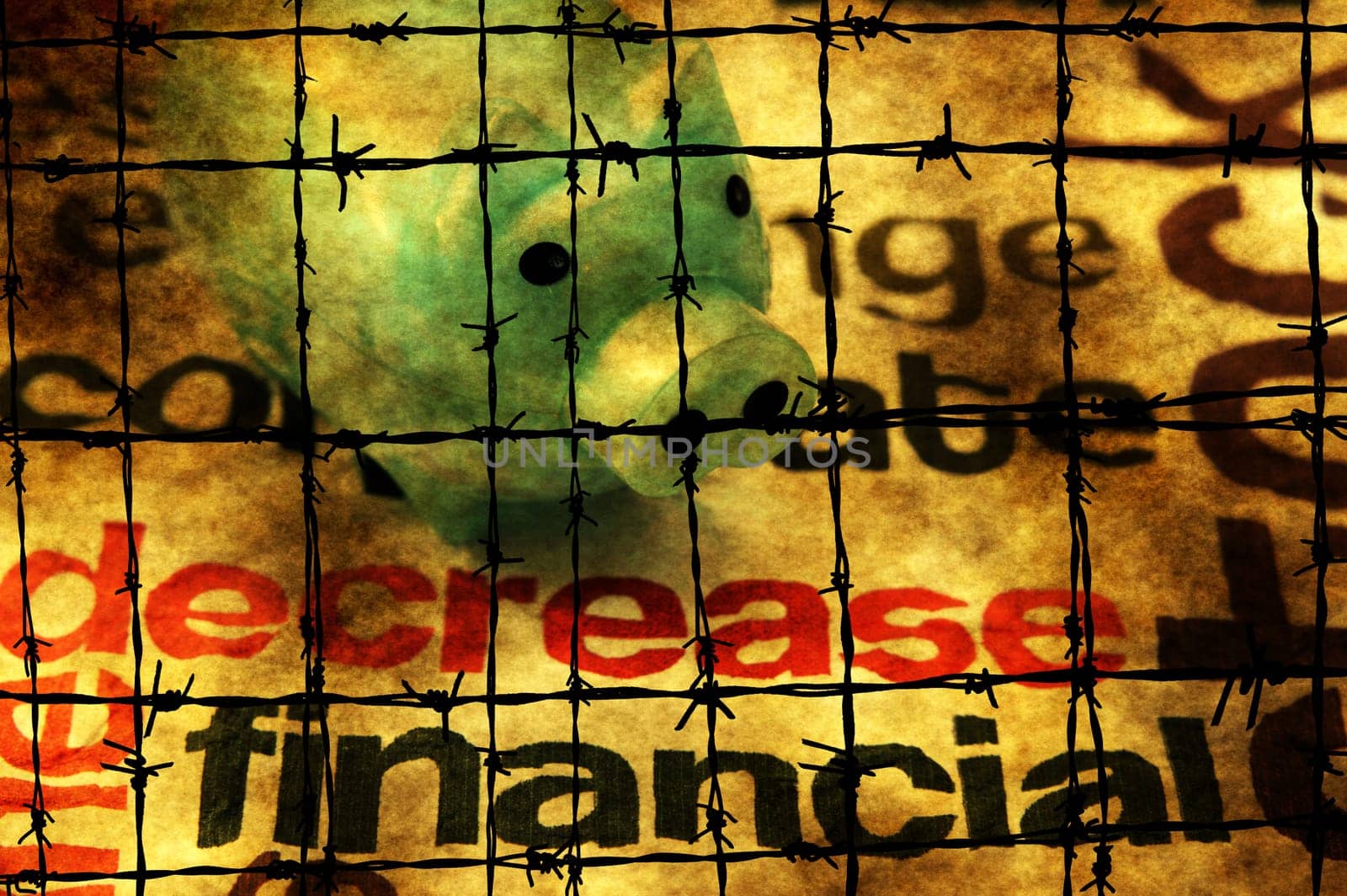 Financial decrease concept