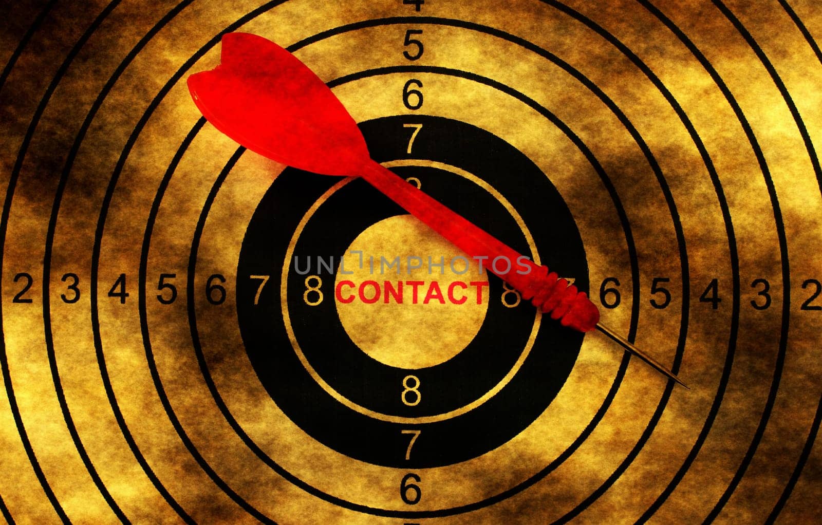 Contact target on grunge background