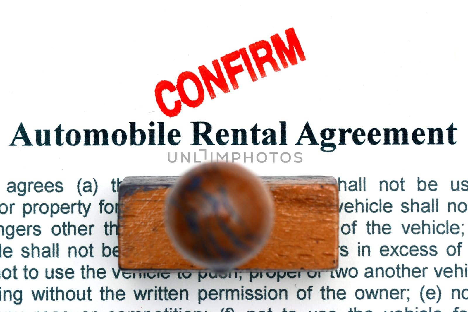 Automobile rental agreement
