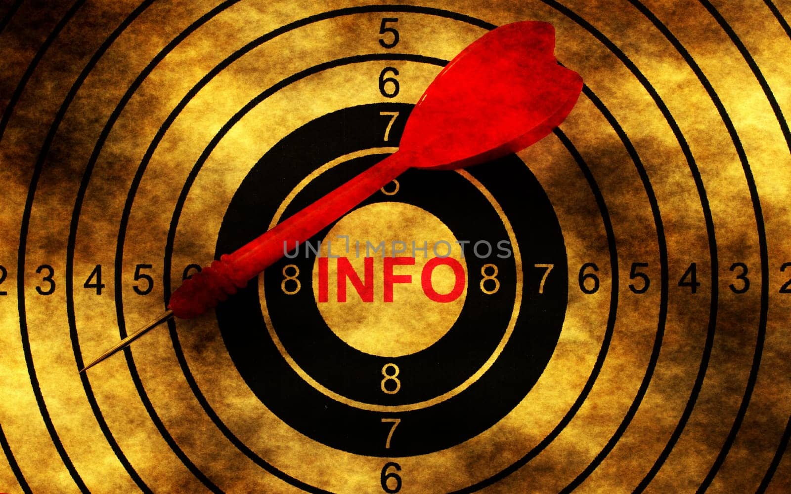 Info target on grunge background