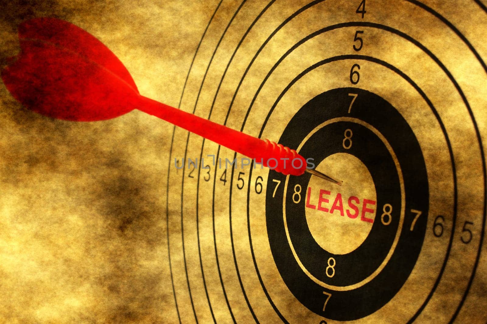 Lease target on grunge background