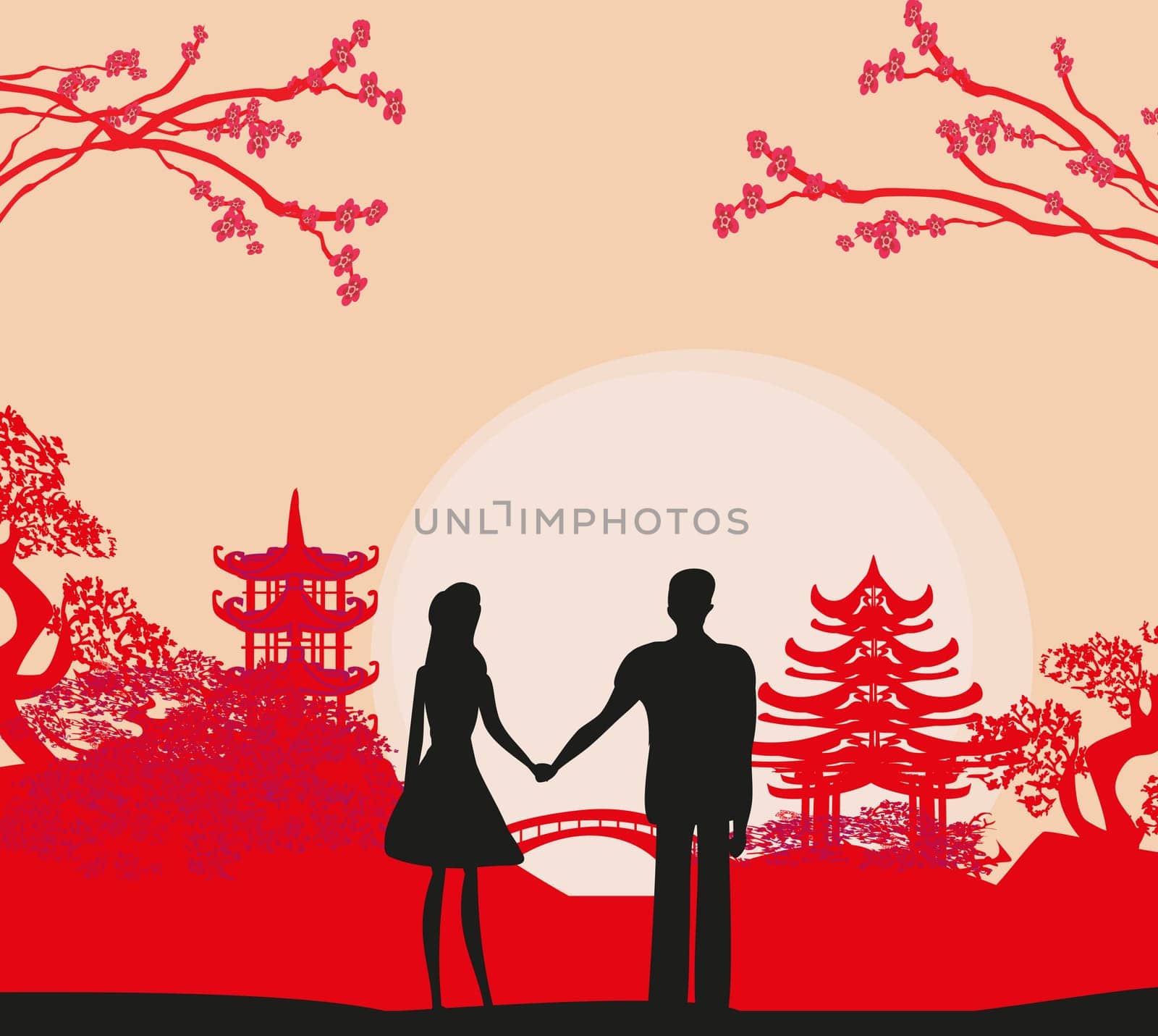 couple in love in China