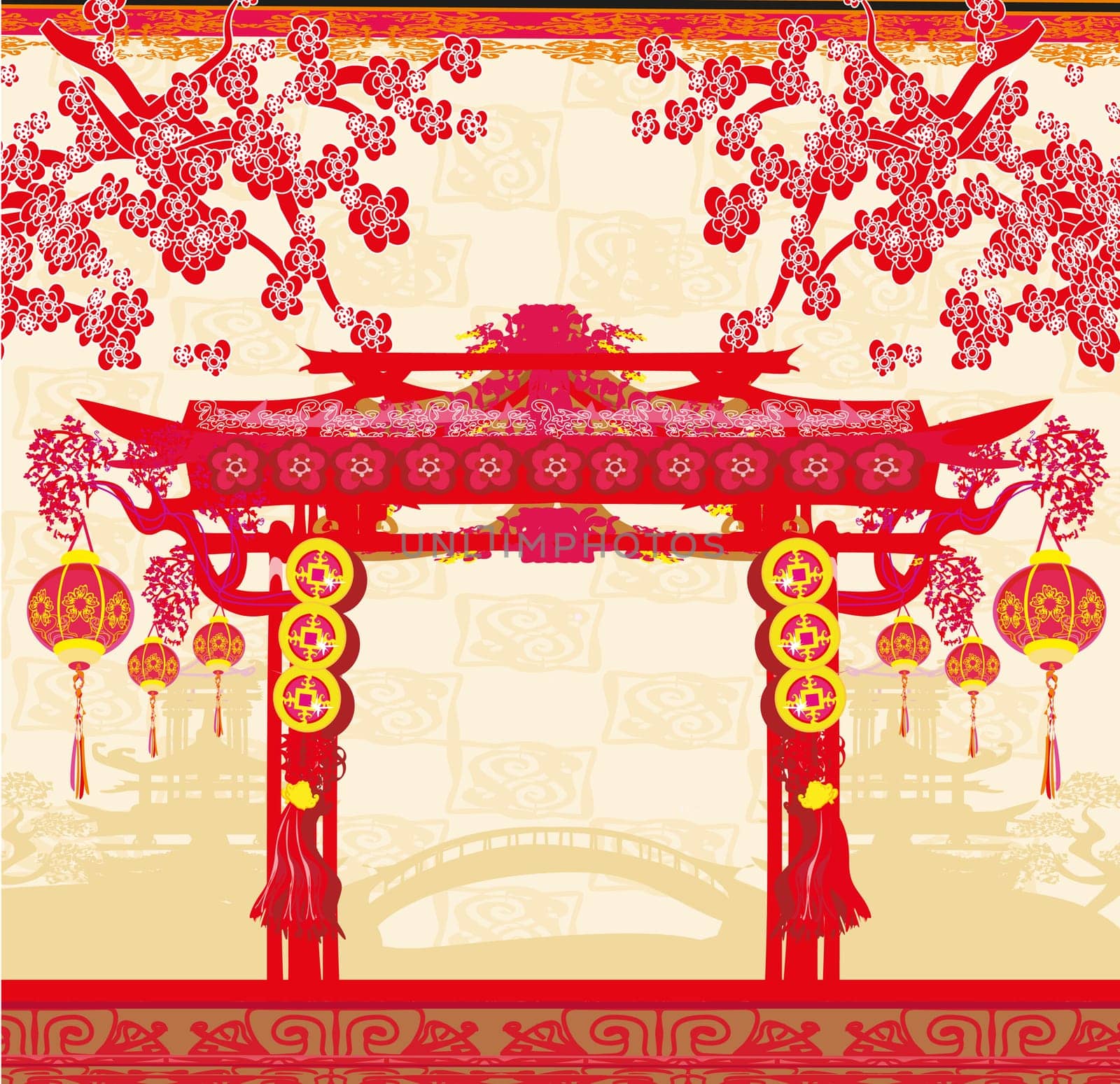 Mid-Autumn Festival for Chinese New Year card