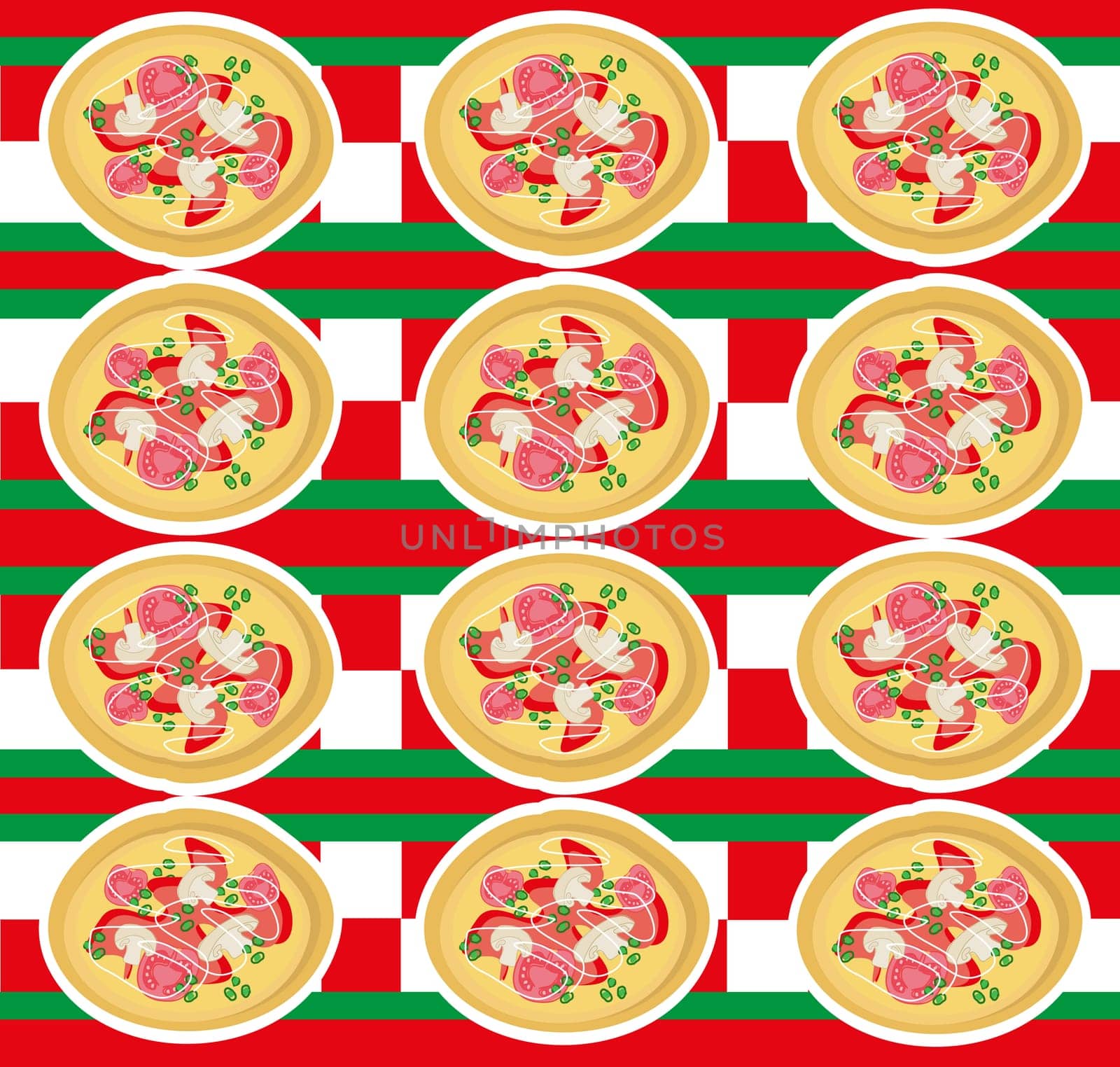 Pizza retro background