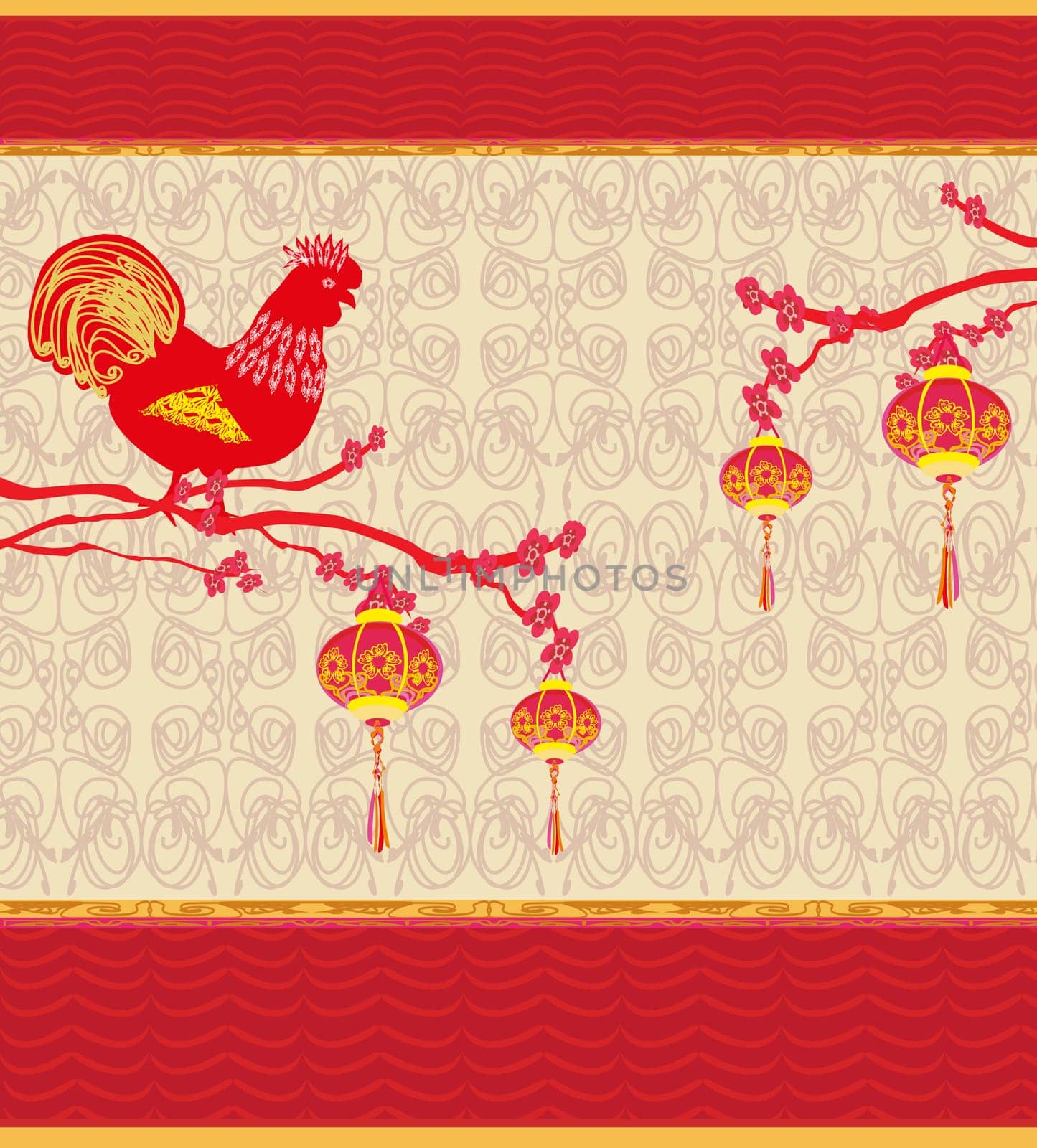 year of rooster design for Chinese New Year celebration