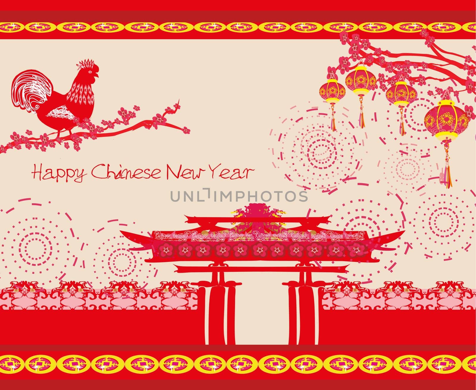 year of rooster design for Chinese New Year celebration