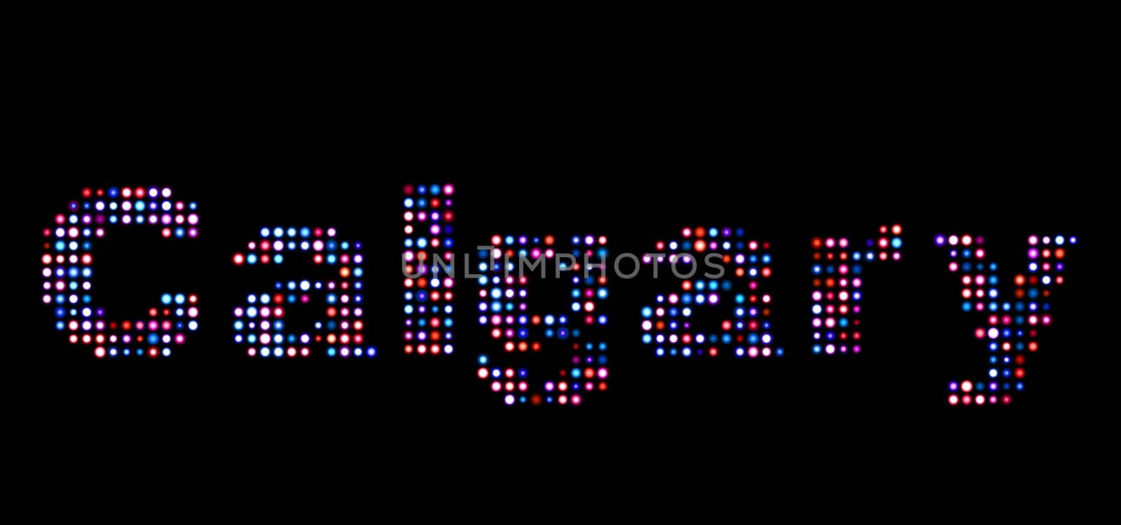 Calgary led text