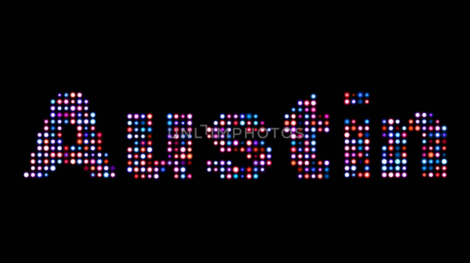 Austin led text