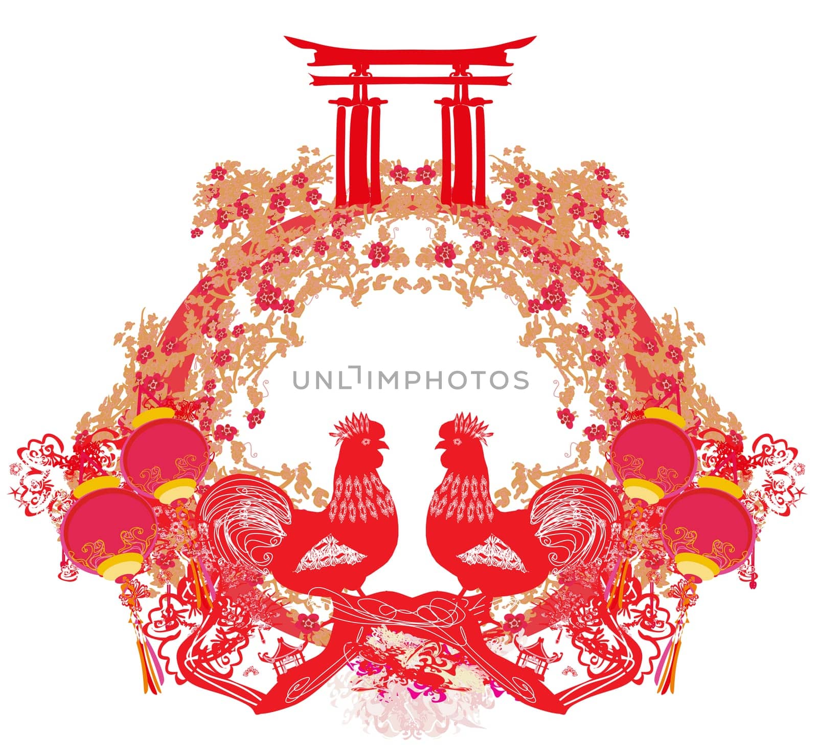 Year of rooster design for Chinese New Year